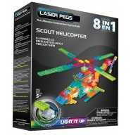 Laser Pegs, klocki konstrukcyjne 8 w 1 Scout Helicopter 